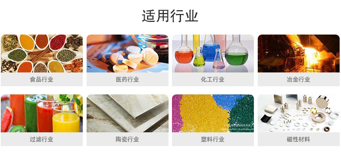 氣流篩粉機適用行業:食品,醫藥,化工,冶金,過濾,陶瓷,塑料,磁性材質等行業。