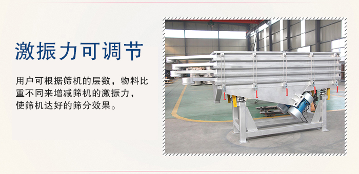 醫藥直線振動篩的激振力可通過振動電機的偏心塊夾角進行調整。